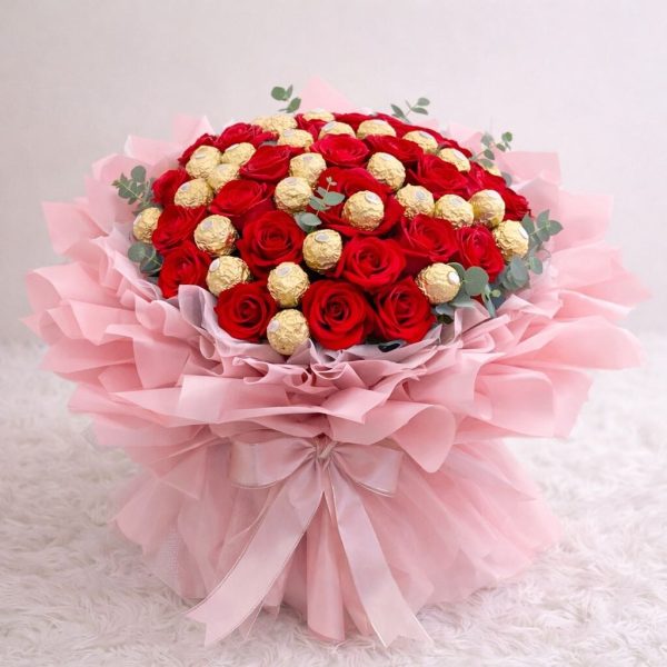 99 Roses & 30 Ferrero Rocher