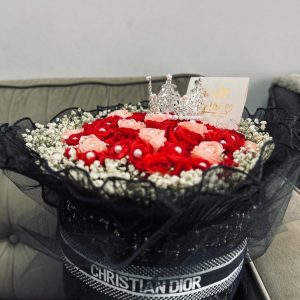 Dior Rose Bouquet with Crown