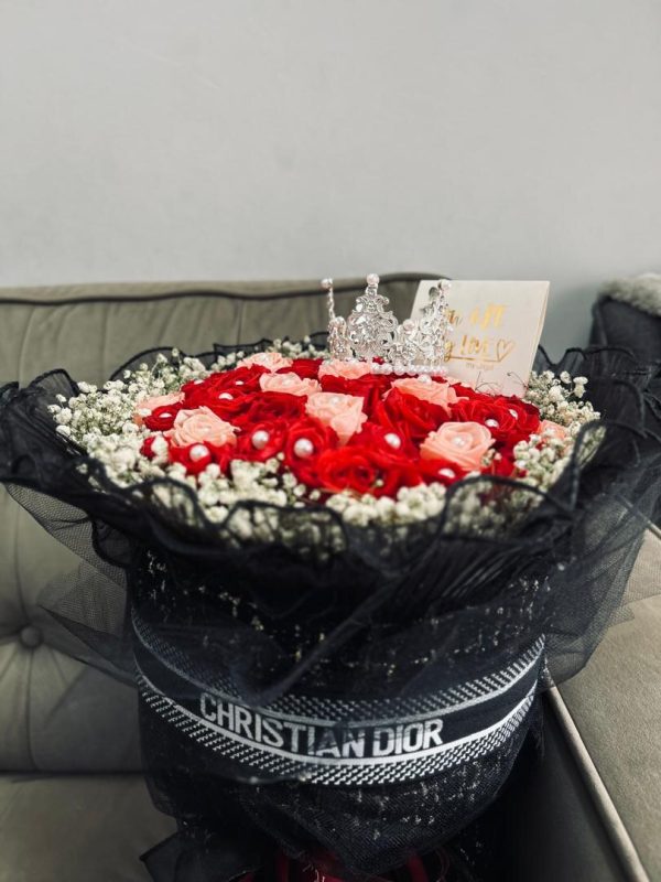 Dior Rose Bouquet with Crown